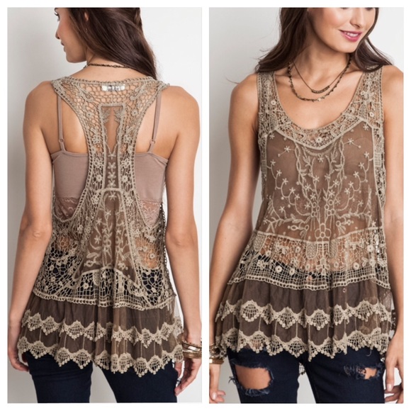 Sheer Racer Back Tank  M/L - Picture 2 of 4