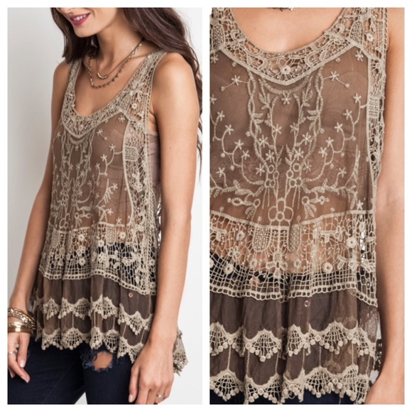 Sheer Racer Back Tank  M/L - Picture 3 of 4