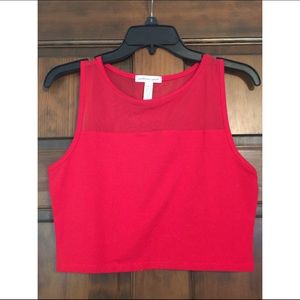 Red crop top