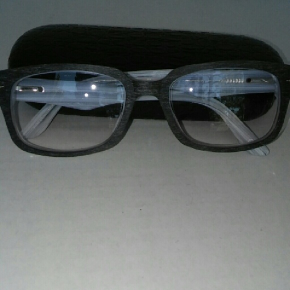 New RICKY SMILEY!  eyeglasses,  grey wooden style!