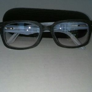 New RICKY SMILEY!  eyeglasses,  grey wooden style!