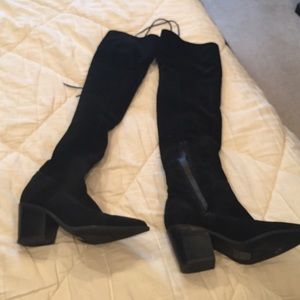 Over the knee lace up boot