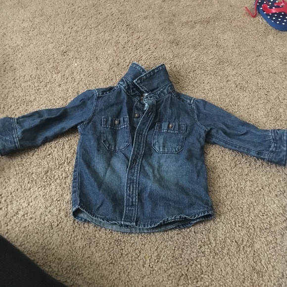 Baby boys denim button up