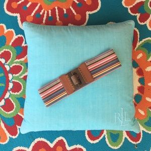 Stretchy colorful wide belt