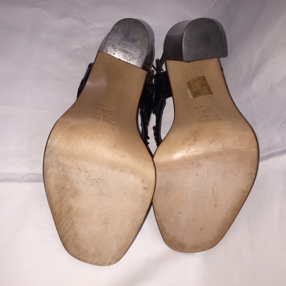 Prada Embellished Sequin Open Toe Square Pumps - Picture 4 of 4