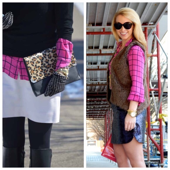 SOLD 💛 j. crew // windowpane silk blouse - Picture 2 of 4