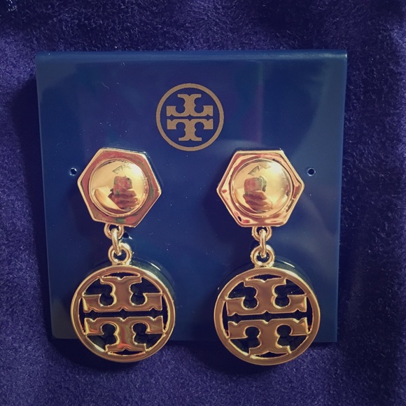 Tory Burch Circle Logo Earrings