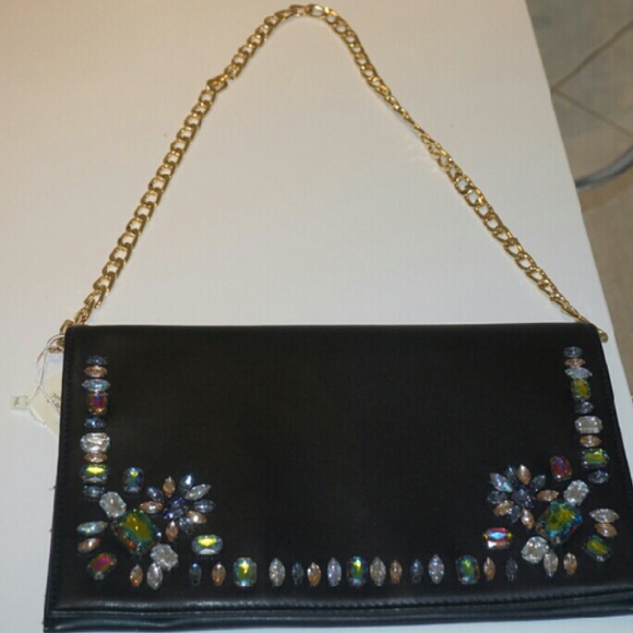 Gorgeous Jeweled clutch / shoulder bag