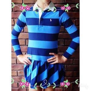 Polo Ralph Lauren Navy Blue Rugby Dress M 8-10