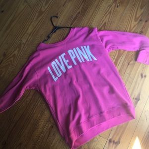 M PINK oversized CREW NECK fits like XL