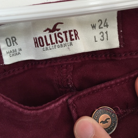 Maroon hollister skinny jeans - Picture 3 of 3