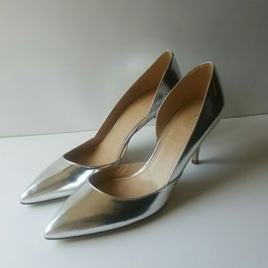 JCREW Valentina mirror metallic pumps NEW