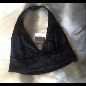 TOPSHOP Halter Lace Bralette