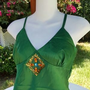 Green Embellished Cami