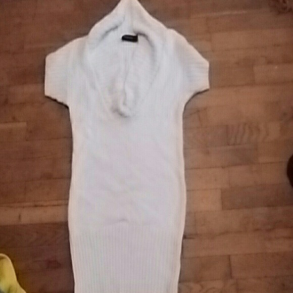 A white sweater dress or shirt