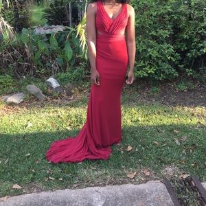 Red formal dress