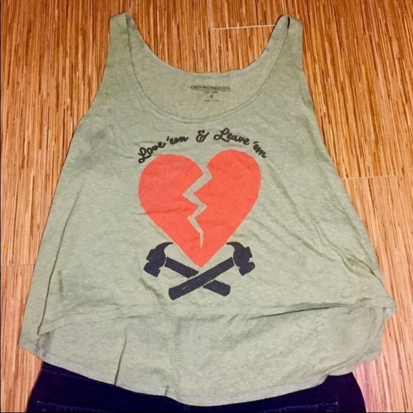 Obey love em or leave em tank top