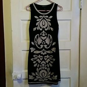 Embroidered Gold and Black Dress