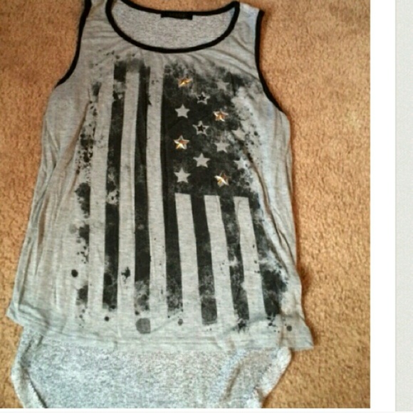 Scobe Tops - *FINAL PRICE* Hi low American USA gold metal stars