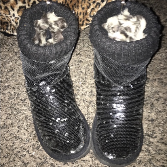 Black Sequin VS PINK boots