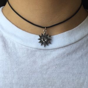 Sun charm choker