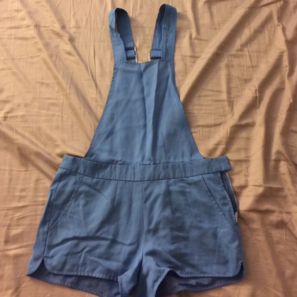Blue Linen Overalls