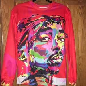 Tupac abstract watercolor crewneck