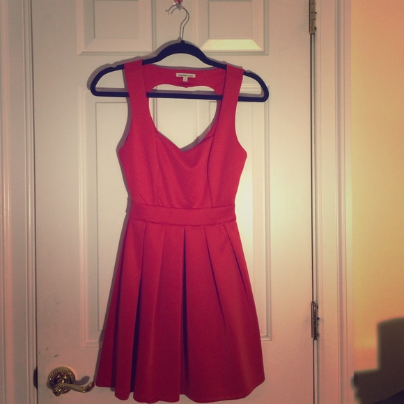 Charlotte Russe small heart cut out red dress