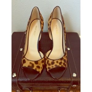 Nine West Peep Toe Pump in Animal Print
