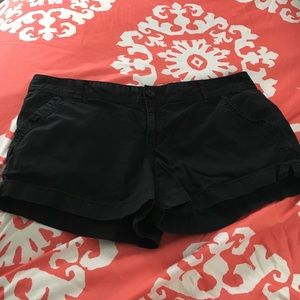 black shorts