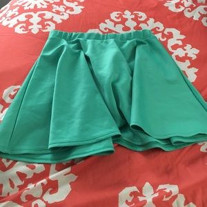 teal skater skirt