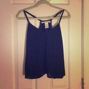 American rag 100% polyester pleated top