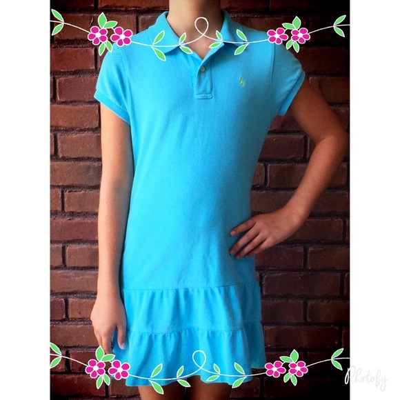Polo Ralph Lauren light aqua blue dress