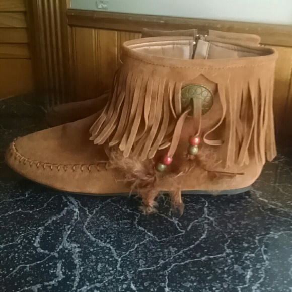 Fringe Moccasin Booties  -  perfect for fall!