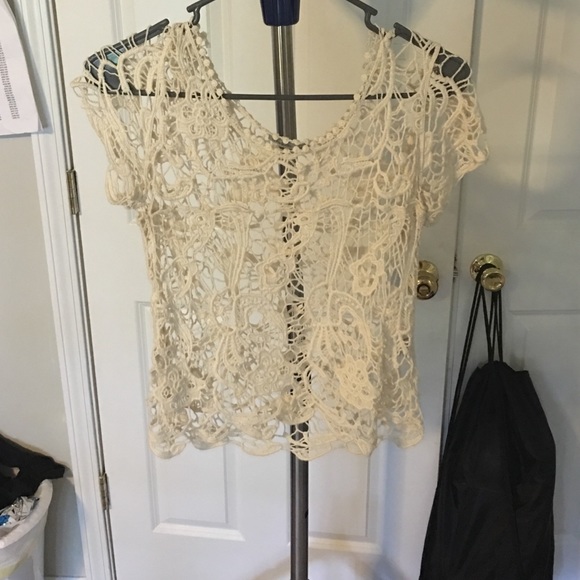 Crochet white top