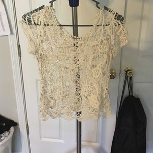 Crochet white top