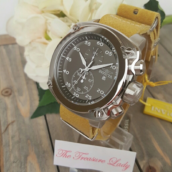 Invicta Other - Invicta Aviator Men's Mustard leather watch 19434