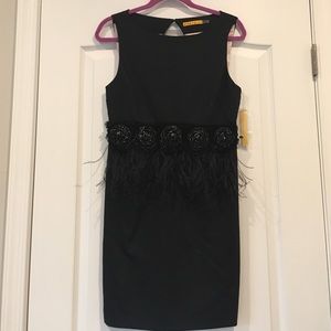 BRAND NEW Alice + Olivia black peplum dress