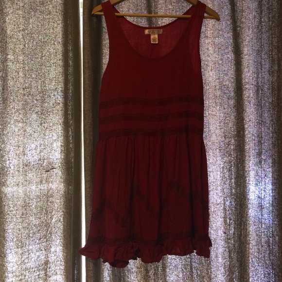 Red shift dress