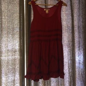 Red shift dress