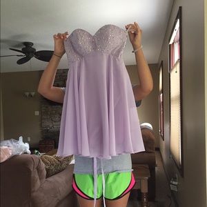 Short purple homecoming dress