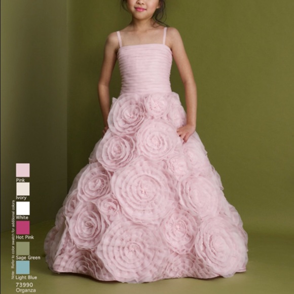Macis pink flower girl dress