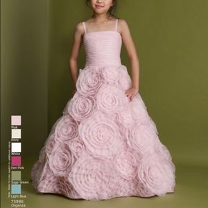 Macis pink flower girl dress