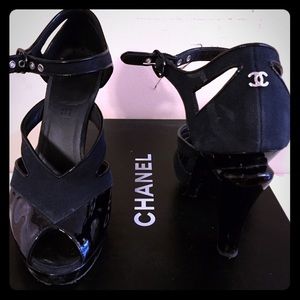 Authentic black Chanel pumps