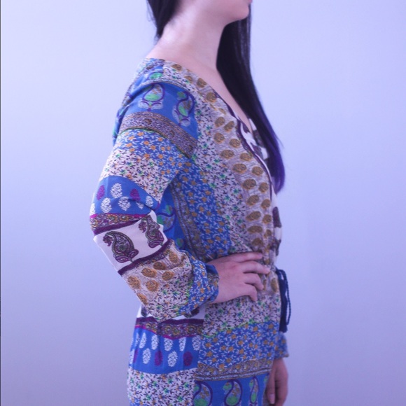 Aqua Longsleeve Romper - Picture 1 of 3