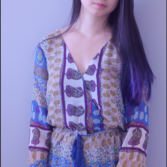 Aqua Longsleeve Romper - Picture 3 of 3