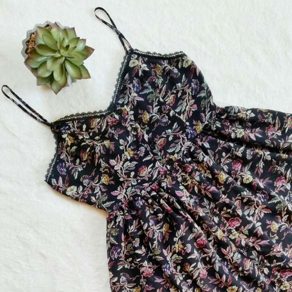 Reformation Dresses & Skirts - Reformed By Reformation Black Floral Swan Dress