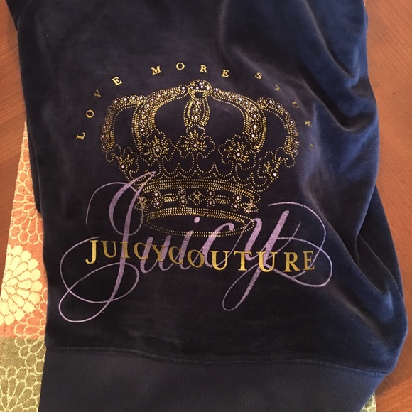 Navy Juicy Zip Up Sweatshirt
