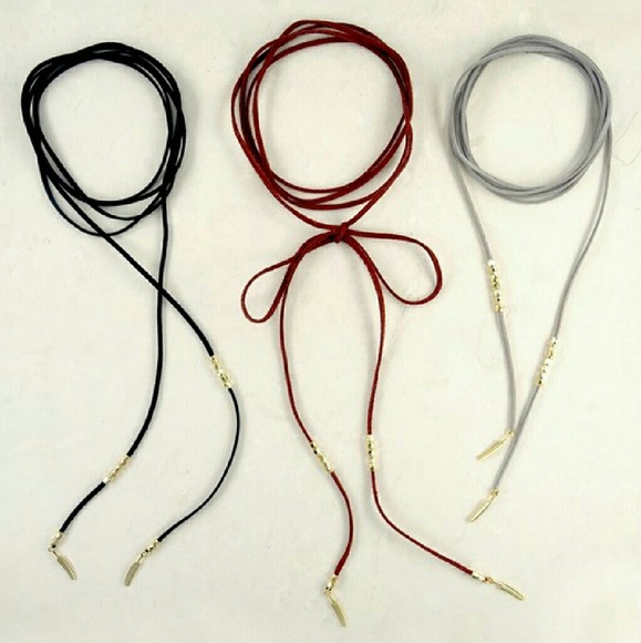Burgundy Suede Necklace
