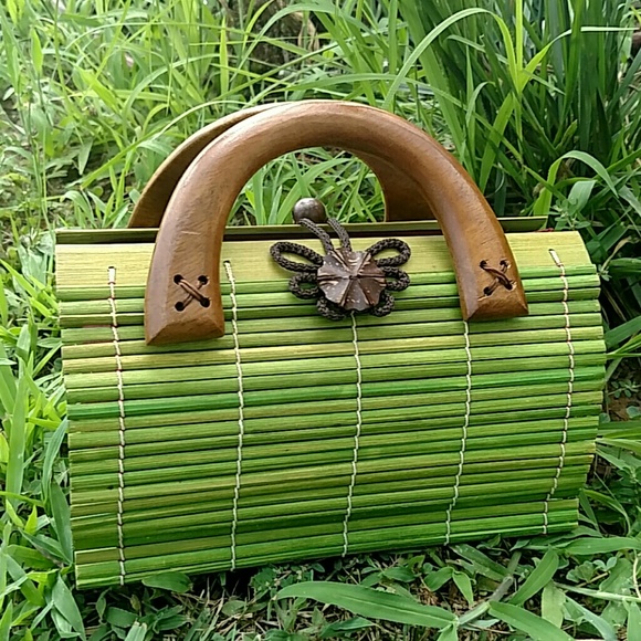 Exotic Thailand Bamboo Handbag Imported